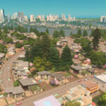 Cities: Skylines gameplay — a sprawling modern city built by the player