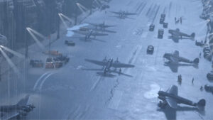 Company of Heroes 3: Operation Torch campaign image showing troops and vehicles in North Africa