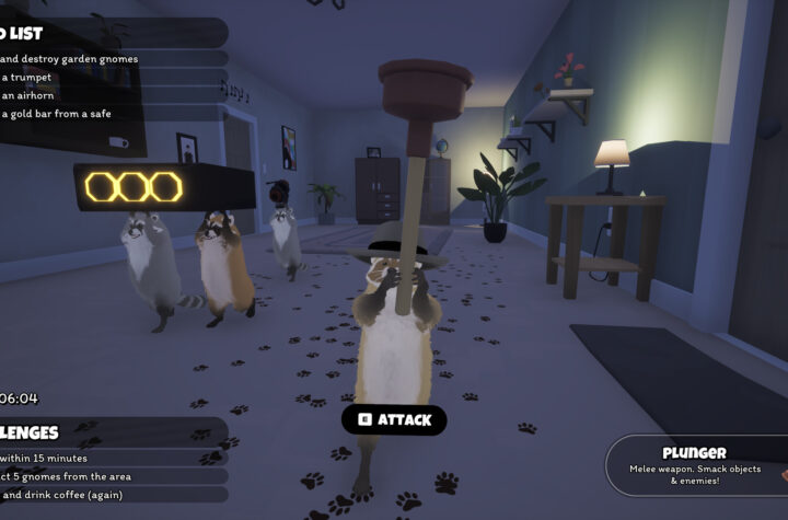Dumpster Gang artwork showing raccoons in a co-op sandbox adventure