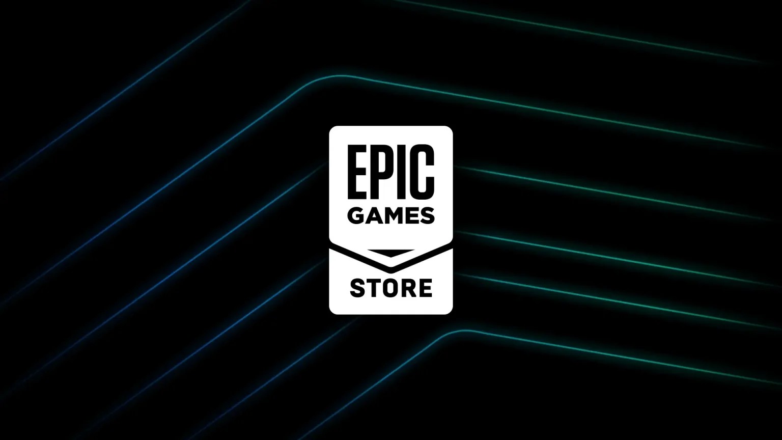 Epic Games Store logo on a black background