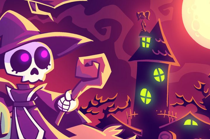 HorrorVale Deadluxe Edition key art showing Alice and her zombie dog Scruffy under a full moon