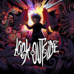 Look Outside key art — Sam pulls back a curtain of blinding light surrounded by grotesque cosmic horrors, with the Look Outside logo