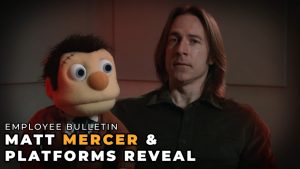 Mr Magpie's Harmless Card Game key art — Matt Mercer beside the Mr Magpie puppet