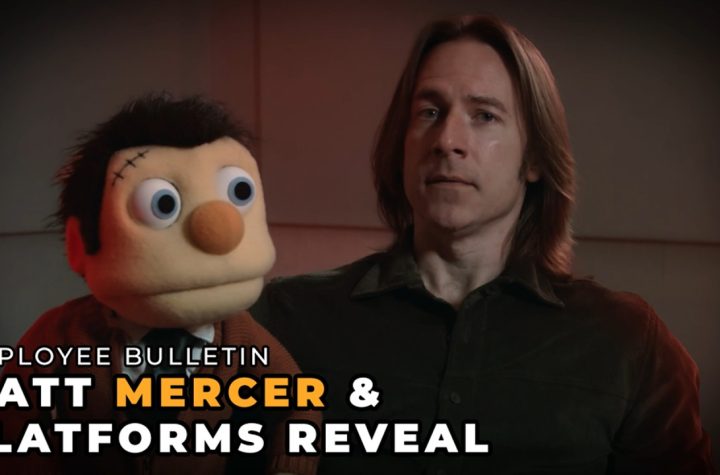Mr Magpie's Harmless Card Game key art — Matt Mercer beside the Mr Magpie puppet