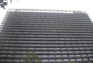 Sony building in Tokyo with the Sony sign — Sony Network Communications confirmed a data breach affecting So-net and plala customers in Japan