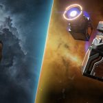 Space Engineers 2 key art showing an engineer with building blocks in space