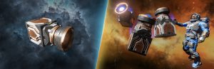 Space Engineers 2 key art showing an engineer with building blocks in space