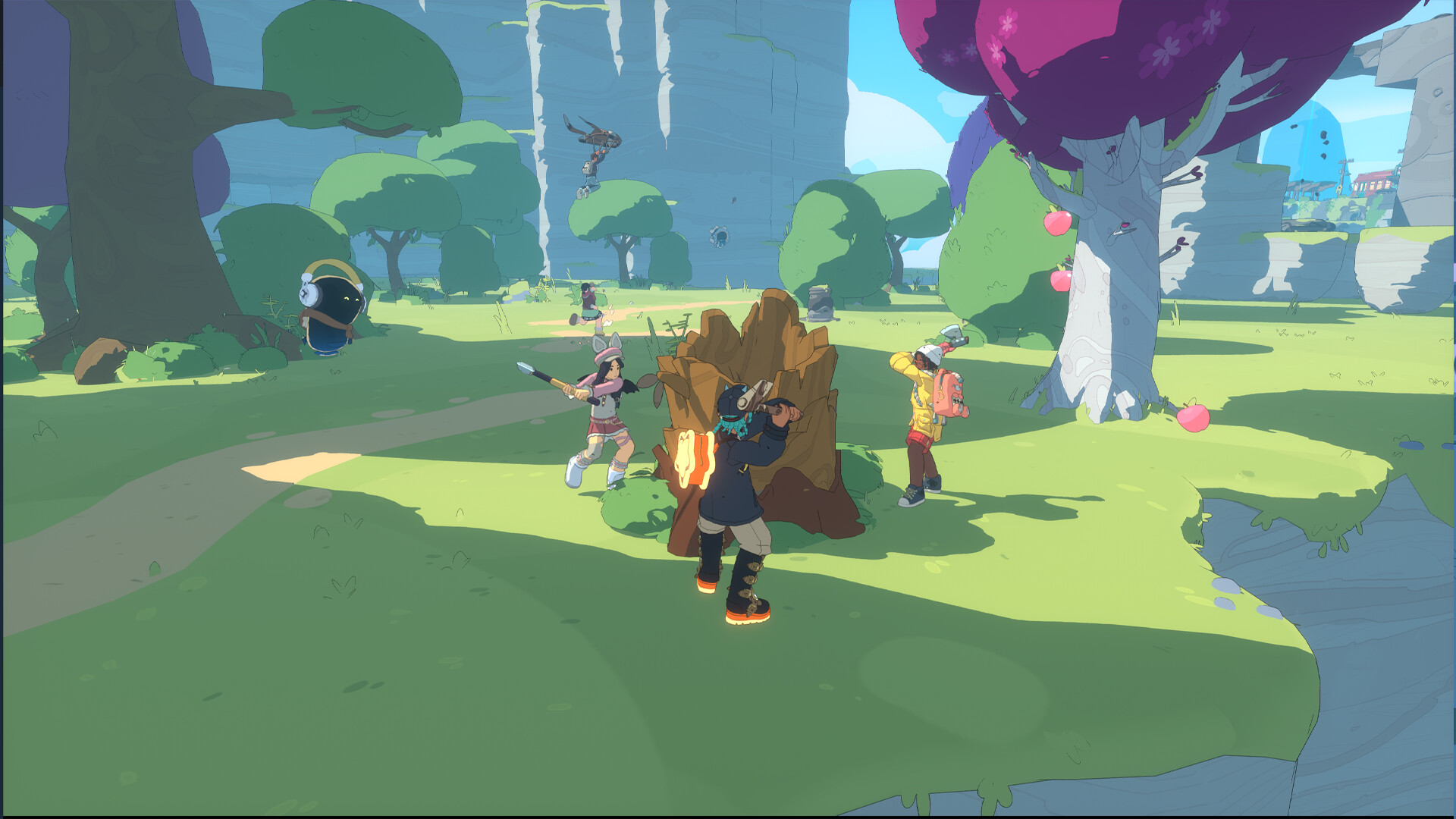 Spirit Crossing gameplay — friends gathering in the cozy MMO world