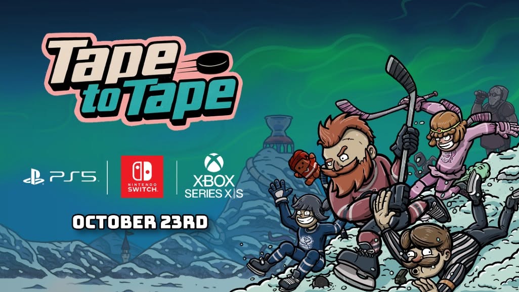 Tape to Tape launch art confirming PS5, Nintendo Switch and Xbox Series X|S versions on October 23rd
