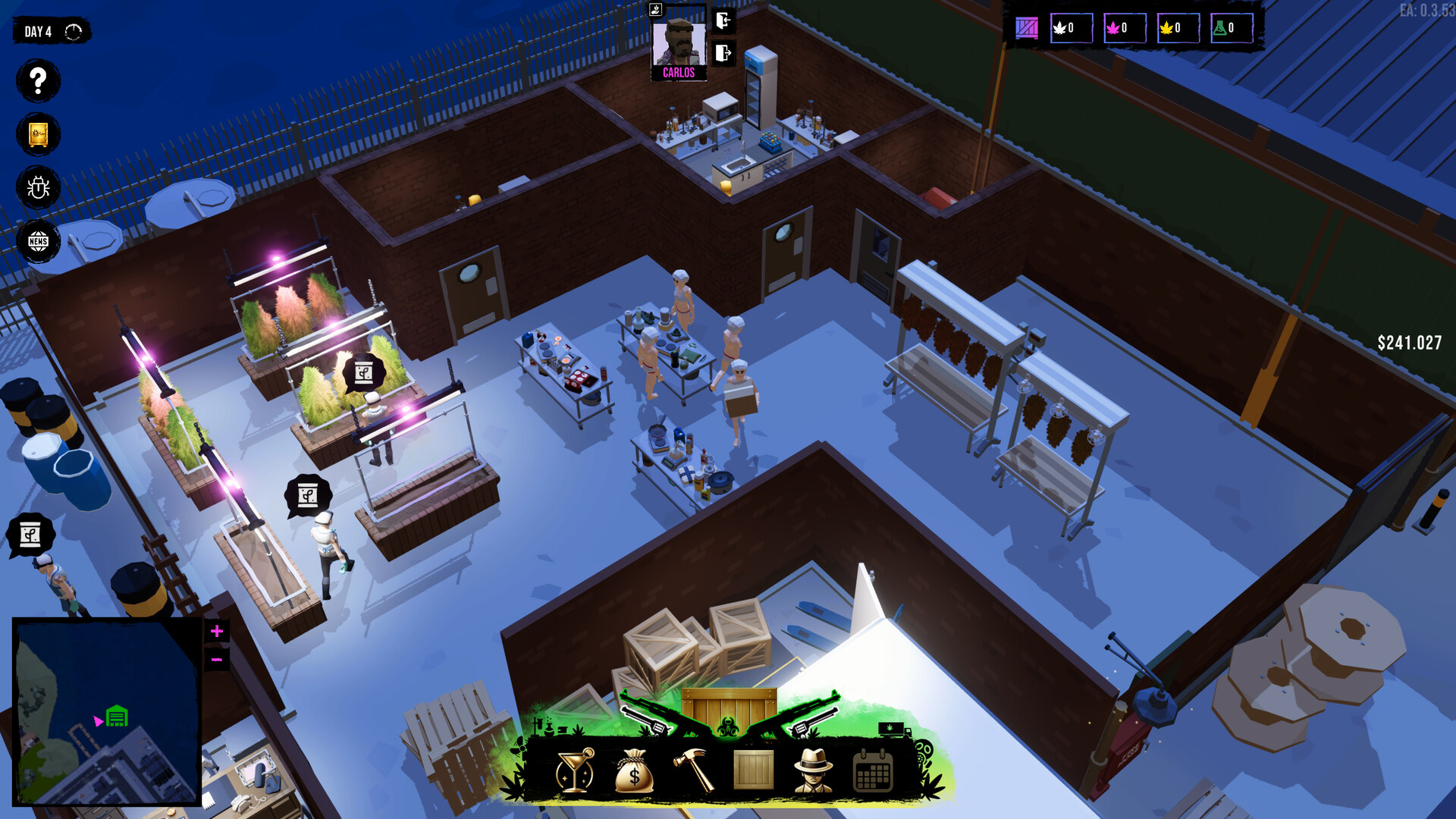 Gameplay from The Boss Gangster: Criminal Empire showing street action in the city at night