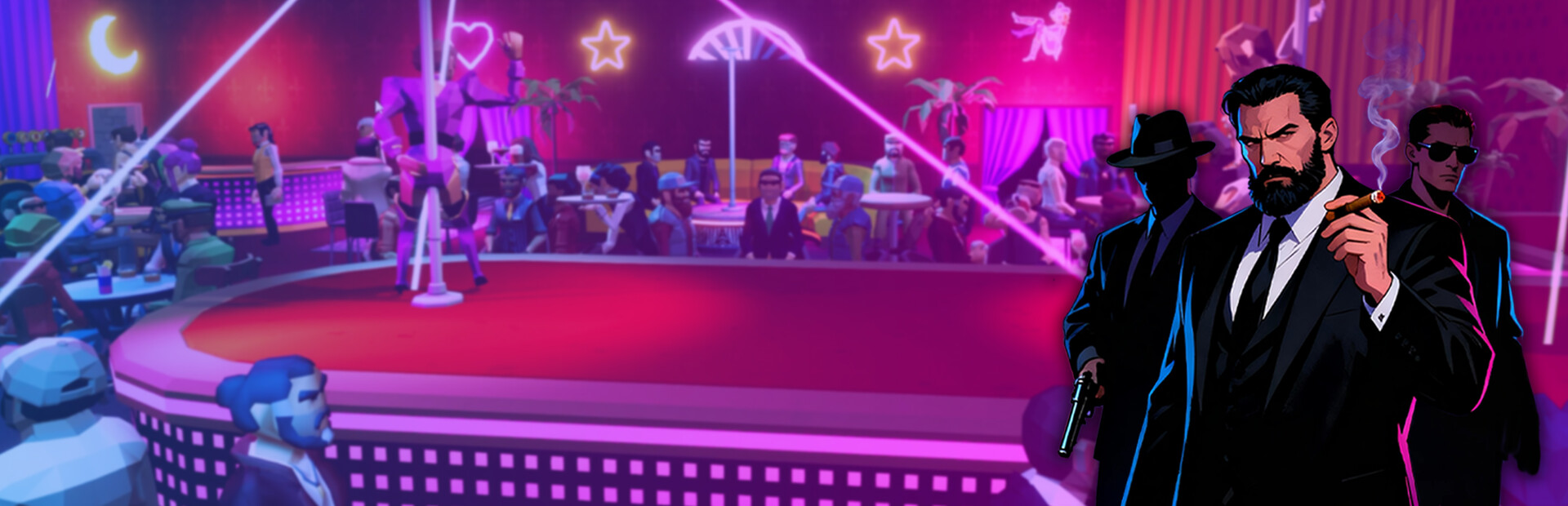 The Boss Gangster: Criminal Empire key art showing a crime boss overlooking the city