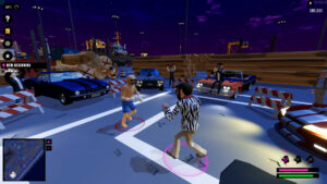 The Boss Gangster: Criminal Empire launch art showing street action in the city at night