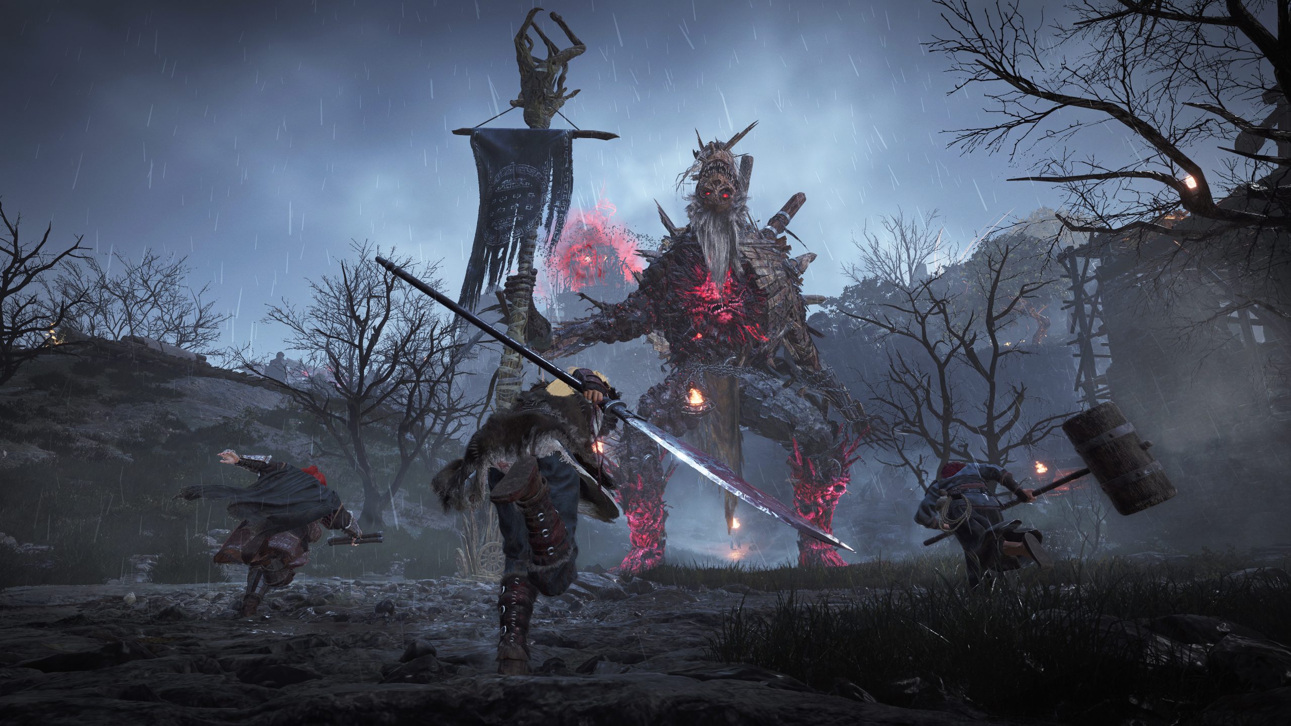 Wo Long 2: Wings of Ember screenshot — online co-op battle on the open field of Changban