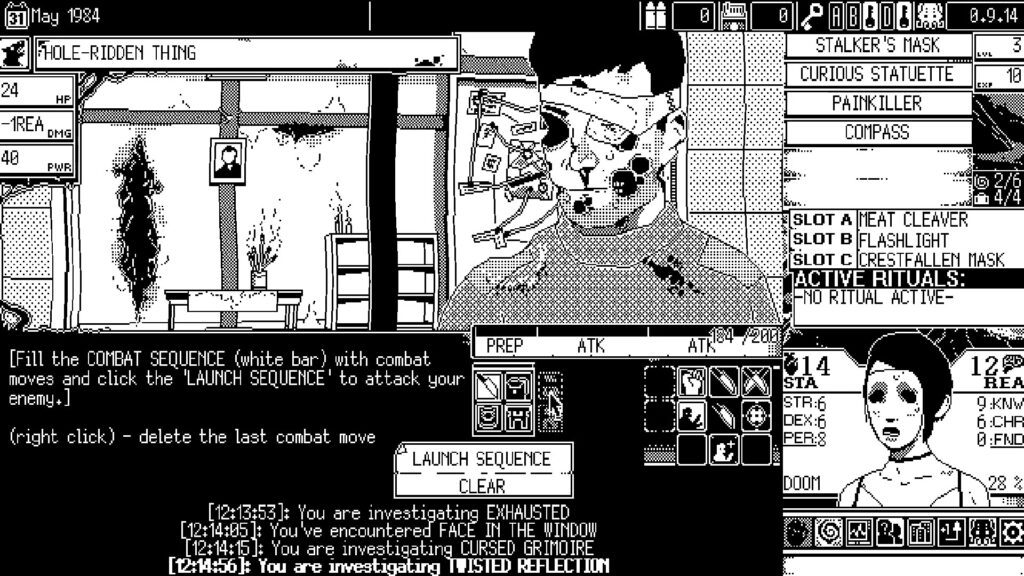 World of Horror retro cosmic horror gameplay